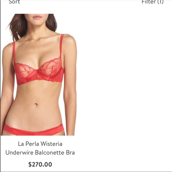 ❤️La Perla❤️ Red Lace Bra & Panties ❤️ L1-4